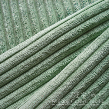 6W Cut Pile Polyester and Nylon Corduroy Fabric for Sofa